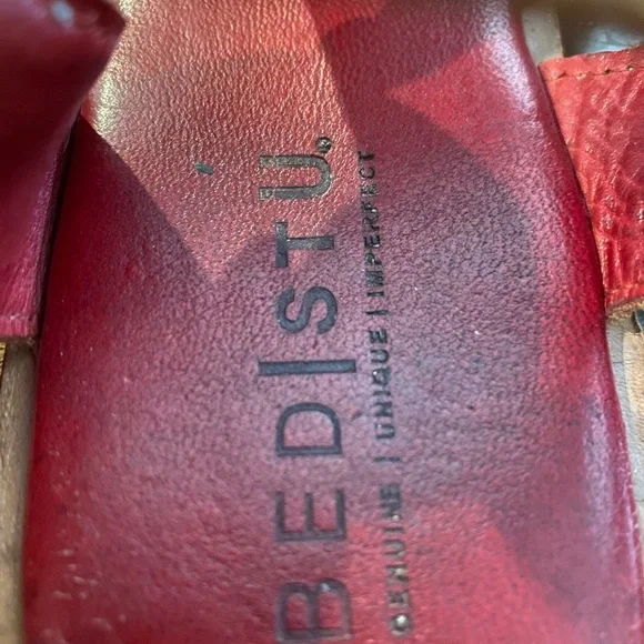 Bed Stu Womens Pecan Rustic Leather Sue Gladiator Sandal - Picture 2 of 5